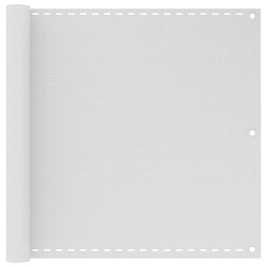 vidaXL Balcony Screen HDPE 90x600 cm White