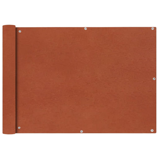 vidaXL Balcony Screen Oxford Fabric 75x600 cm Terracotta