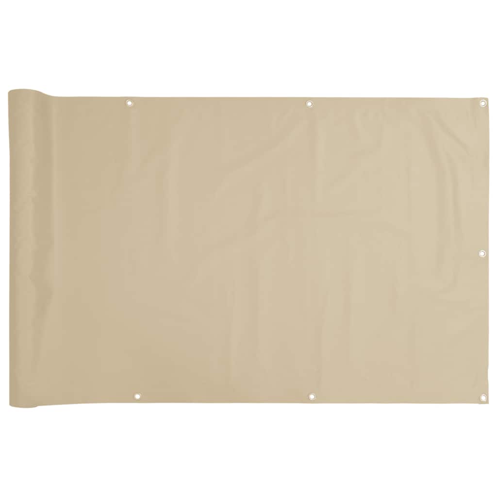 42333 vidaXL Balcony Screen Oxford Fabric 75x600 cm Beige