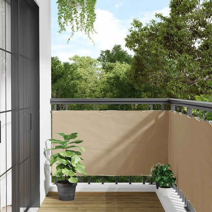 42333 vidaXL Balcony Screen Oxford Fabric 75x600 cm Beige