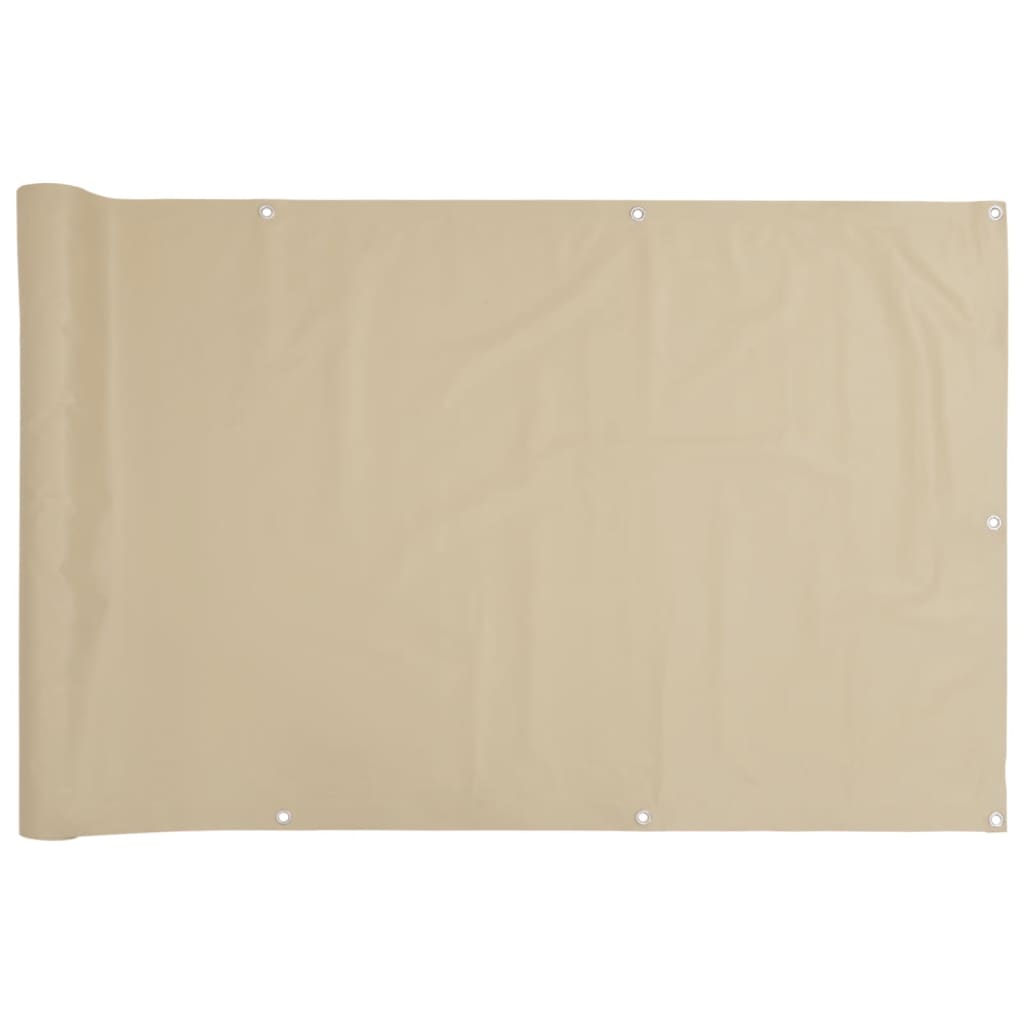 vidaXL Balcony Screen Oxford Fabric 90x600 cm Beige