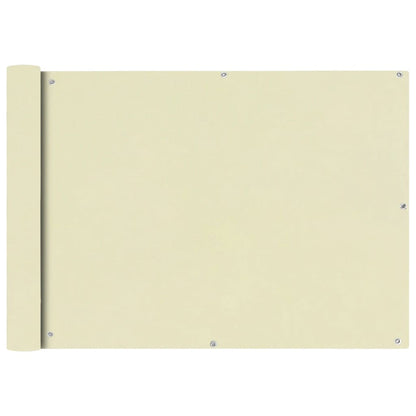 vidaXL Balcony Screen Oxford Fabric 75x400 cm Cream