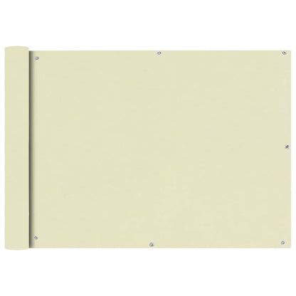 vidaXL Balcony Screen Oxford Fabric 75x600 cm Cream