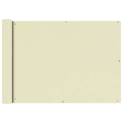 42337 vidaXL Balcony Screen Oxford Fabric 75x600 cm Cream