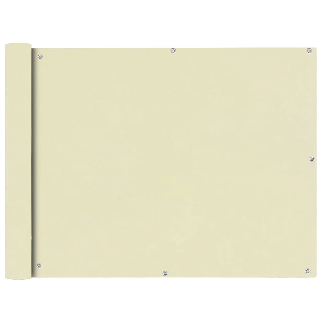 vidaXL Balcony Screen Oxford Fabric 90x400 cm Cream