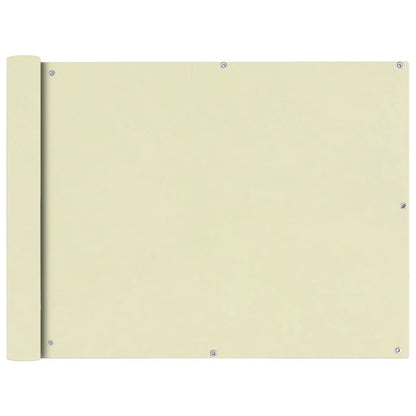 vidaXL Balcony Screen Oxford Fabric 90x400 cm Cream