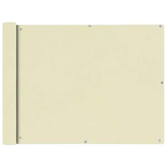 vidaXL Balcony Screen Oxford Fabric 90x400 cm Cream