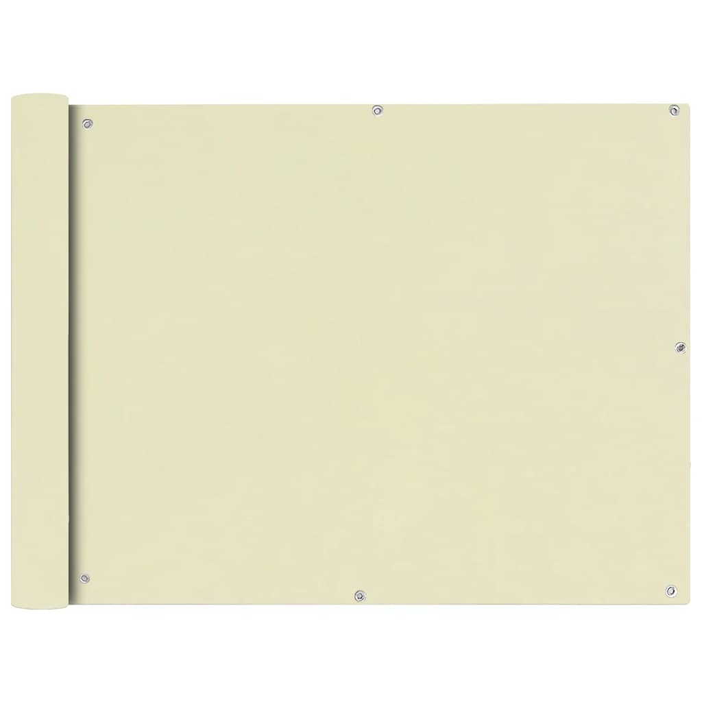 42338 vidaXL Balcony Screen Oxford Fabric 90x400 cm Cream