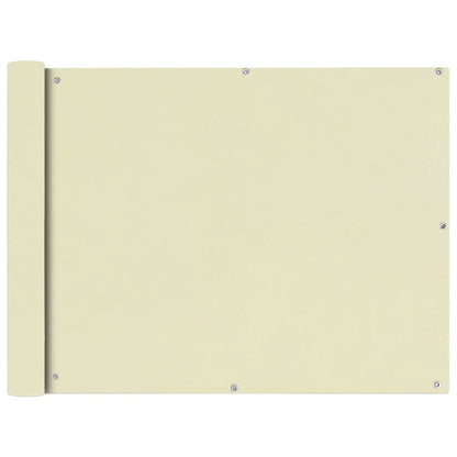 vidaXL Balcony Screen Oxford Fabric 90x600 cm Cream