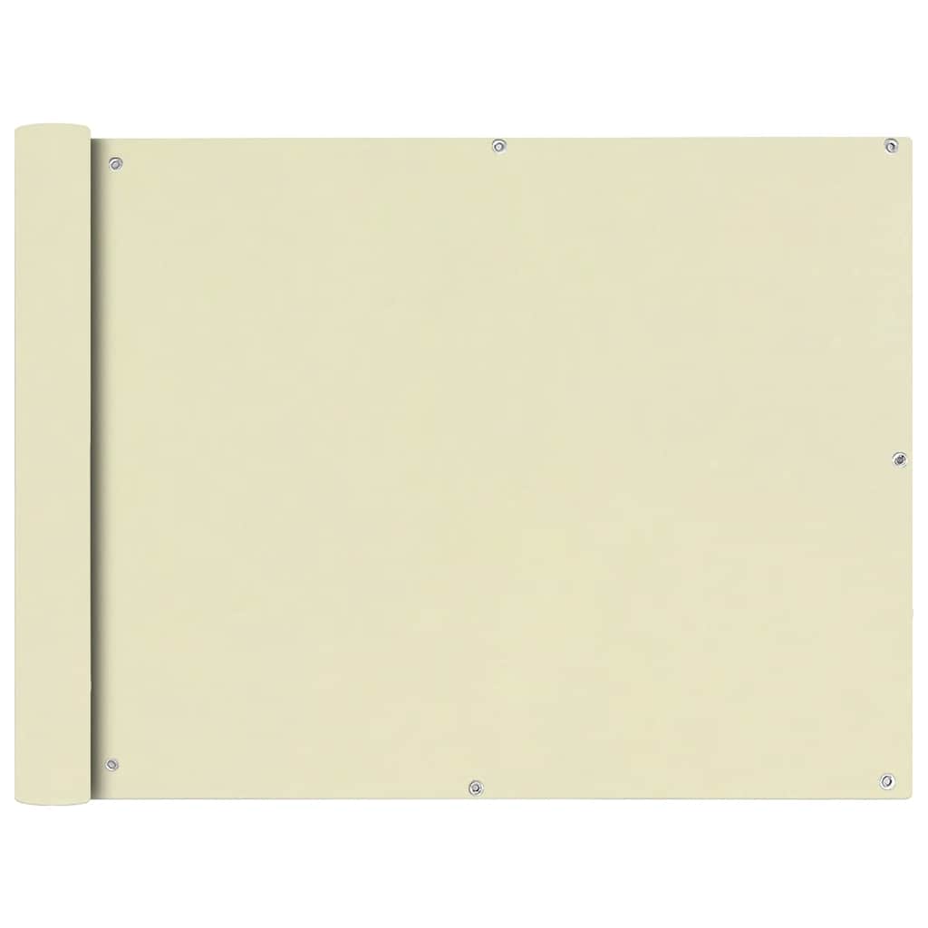 42339 vidaXL Balcony Screen Oxford Fabric 90x600 cm Cream