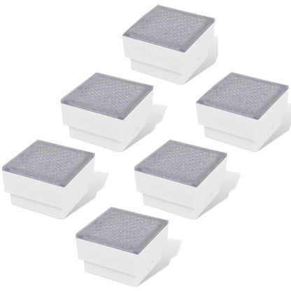 vidaXL LED Inground Lights 6 pcs 100x100x68 mm