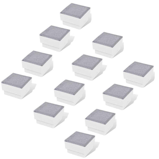 vidaXL LED Inground Lights 12 pcs 100x100x68 mm