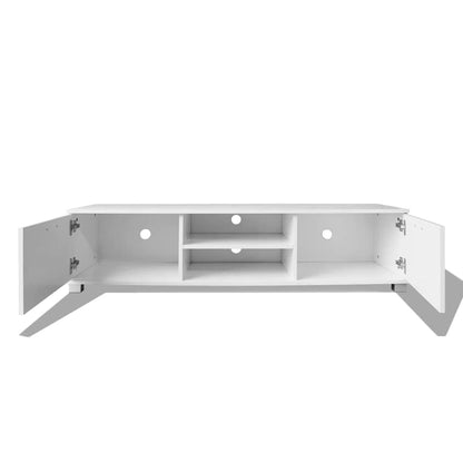 vidaXL TV Stand | High-gloss white | Engineered wood, MDF | Medium | TV Cabinet