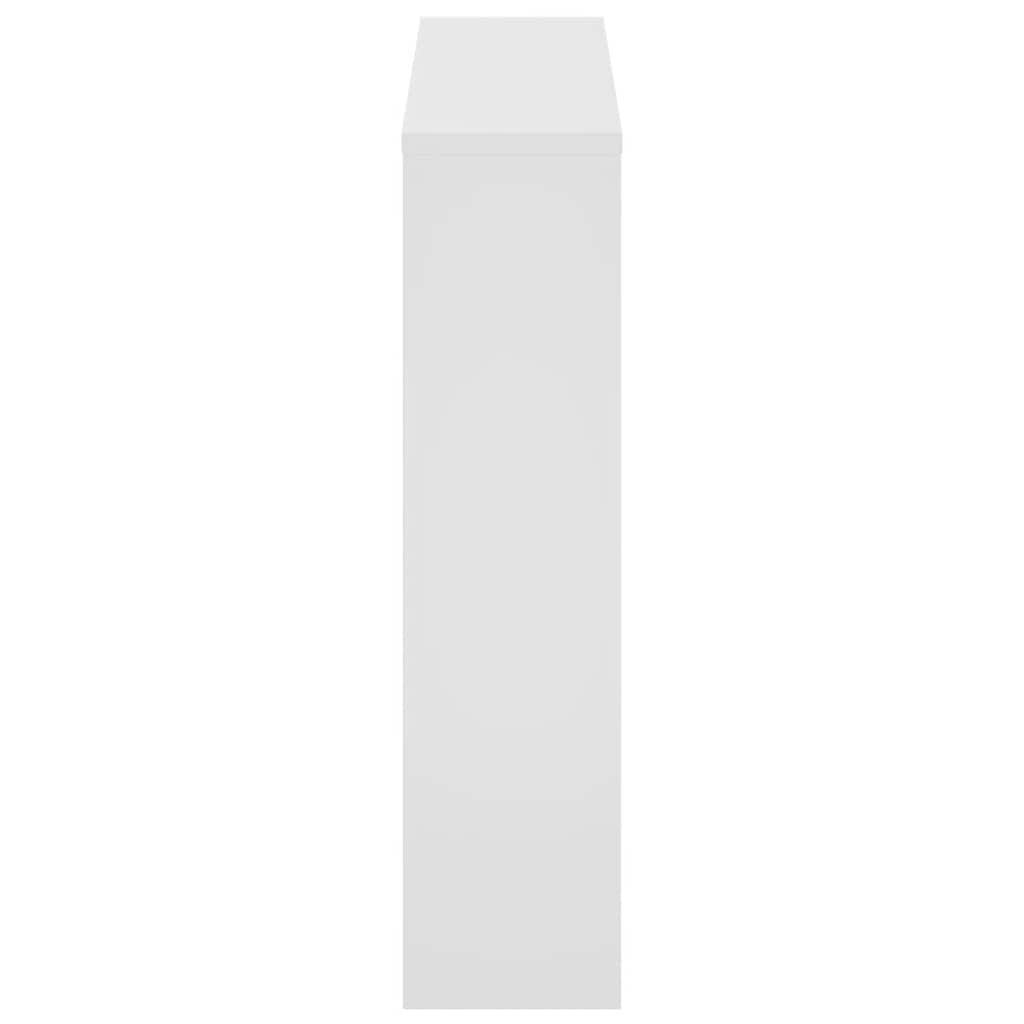 vidaXL Shoe Cabinet 2-Layer Mirror White 63x17x67 cm