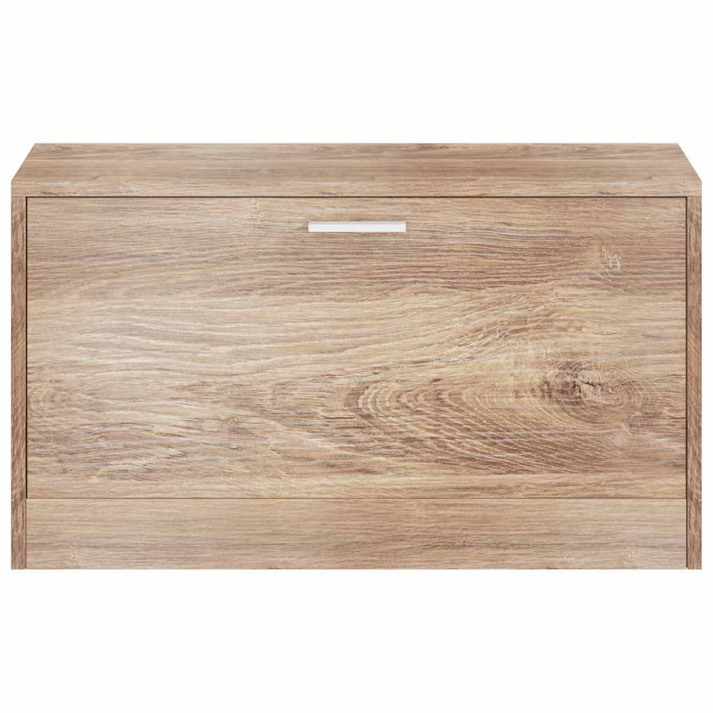 243049 vidaXL Shoe Storage Bench Oak 80x24x45 cm