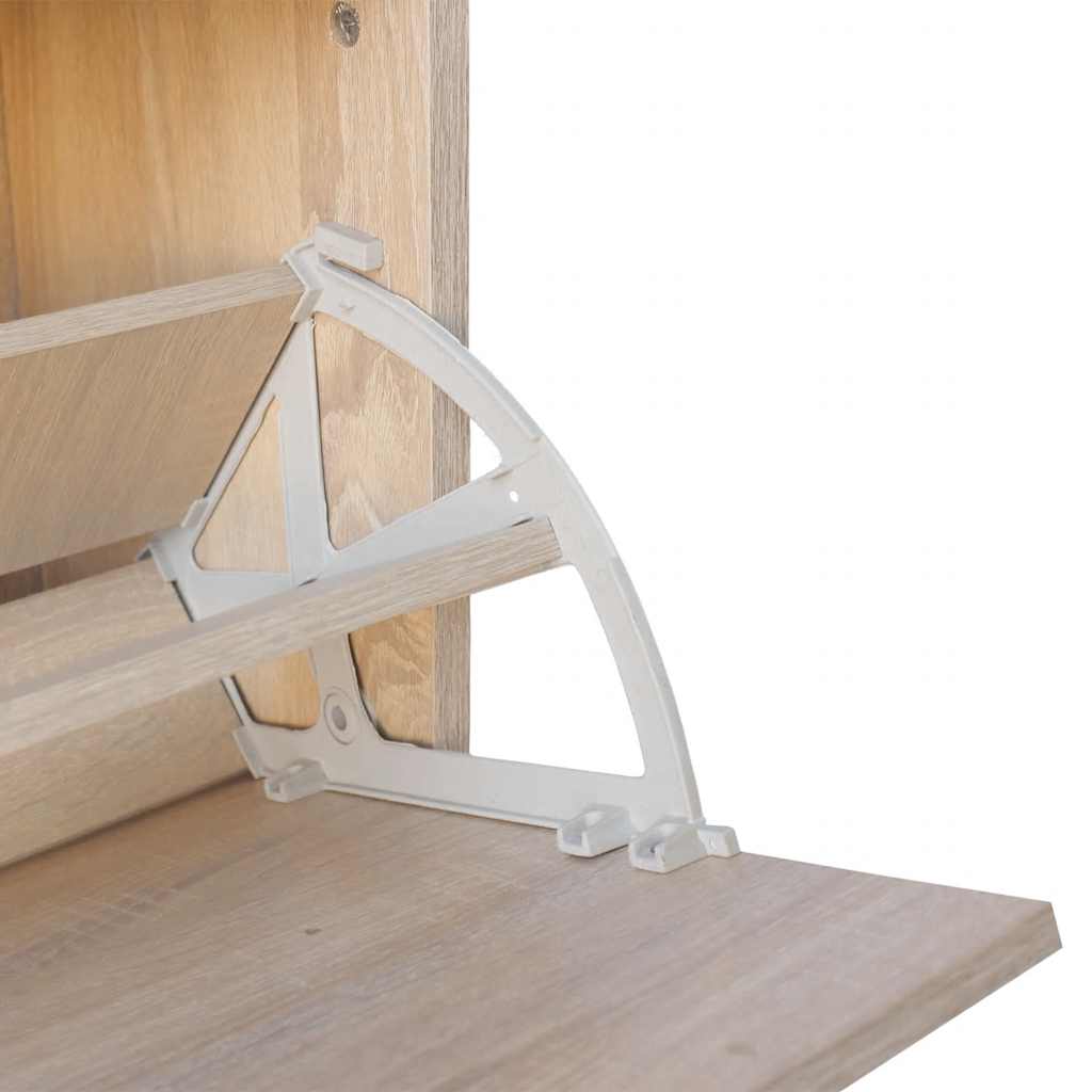 243049 vidaXL Shoe Storage Bench Oak 80x24x45 cm