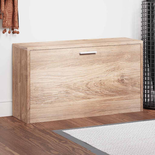 243049 vidaXL Shoe Storage Bench Oak 80x24x45 cm