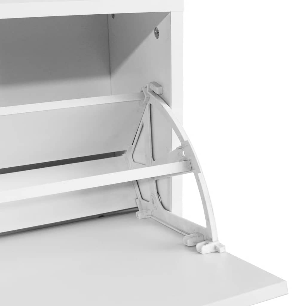 243050 vidaXL Shoe Storage Bench White 80x24x45 cm