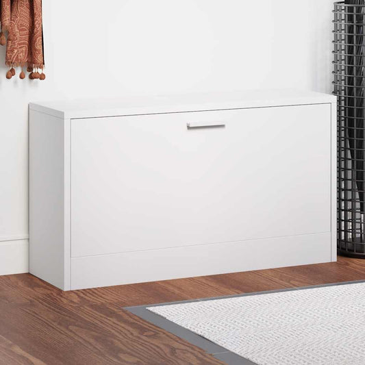 243050 vidaXL Shoe Storage Bench White 80x24x45 cm