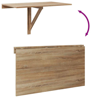 vidaXL Folding Wall Table Oak 100x60 cm