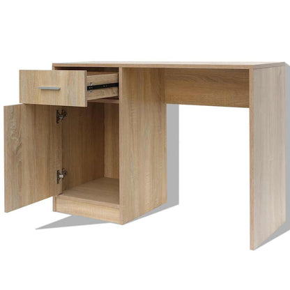 vidaXL Desk | Oak | Engineered wood | 100 x 40 x 73 cm | Storage | Desk