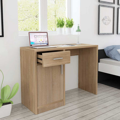 vidaXL Desk | Oak | Engineered wood | 100 x 40 x 73 cm | Storage | Desk