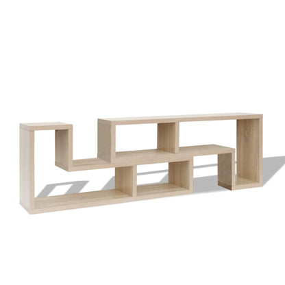 243065 vidaXL TV Cabinet Double L-Shaped Oak