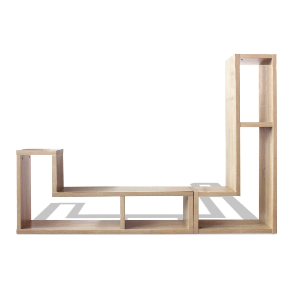 243065 vidaXL TV Cabinet Double L-Shaped Oak