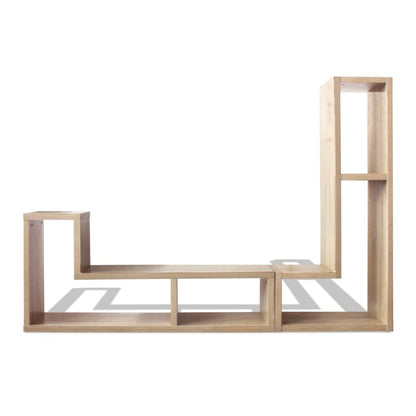243065 vidaXL TV Cabinet Double L-Shaped Oak
