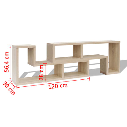 243065 vidaXL TV Cabinet Double L-Shaped Oak