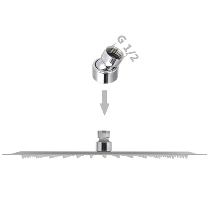 vidaXL Rain Shower Head Stainless Steel 30x30 cm Square