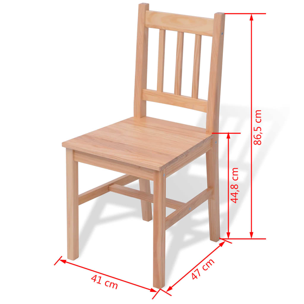 vidaXL Seven Piece Dining Set Pinewood