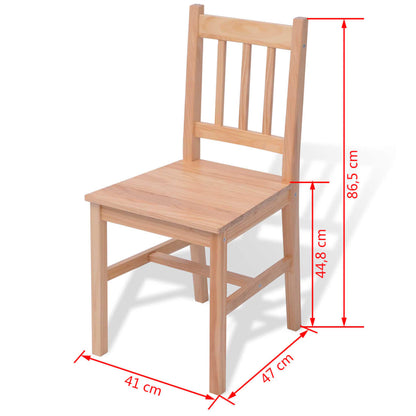 vidaXL Seven Piece Dining Set Pinewood