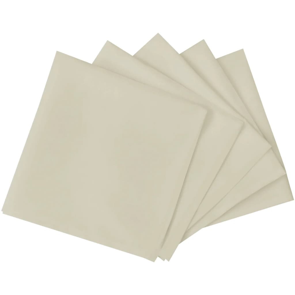 vidaXL Dinner Napkins 100 pcs Cream 50x50 cm