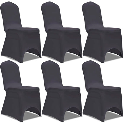 vidaXL Stretch Chair Cover 6 pcs Anthracite