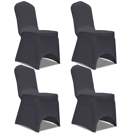 131415 vidaXL Stretch Chair Cover 4 pcs Anthracite