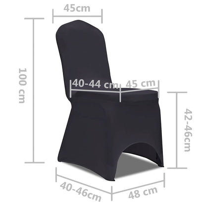 131415 vidaXL Stretch Chair Cover 4 pcs Anthracite