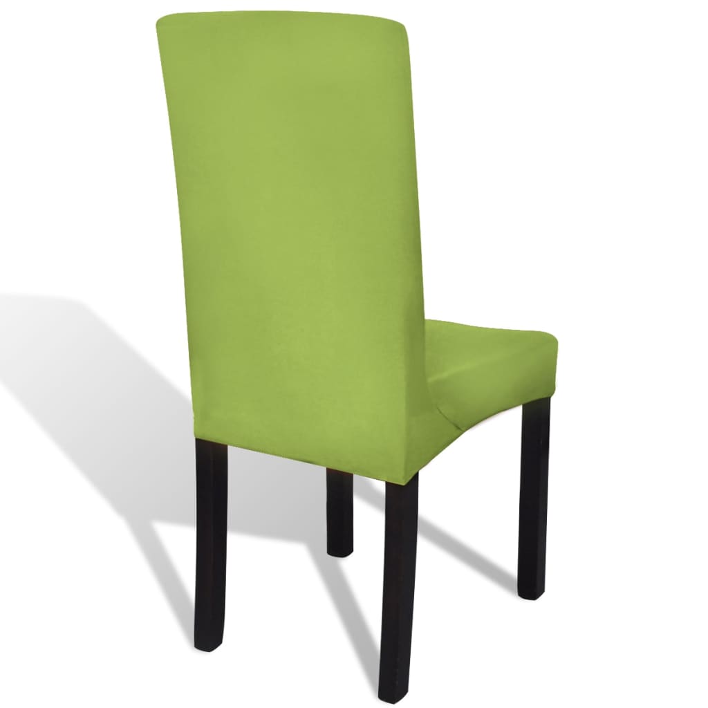 vidaXL Straight Stretchable Chair Cover 4 pcs Green