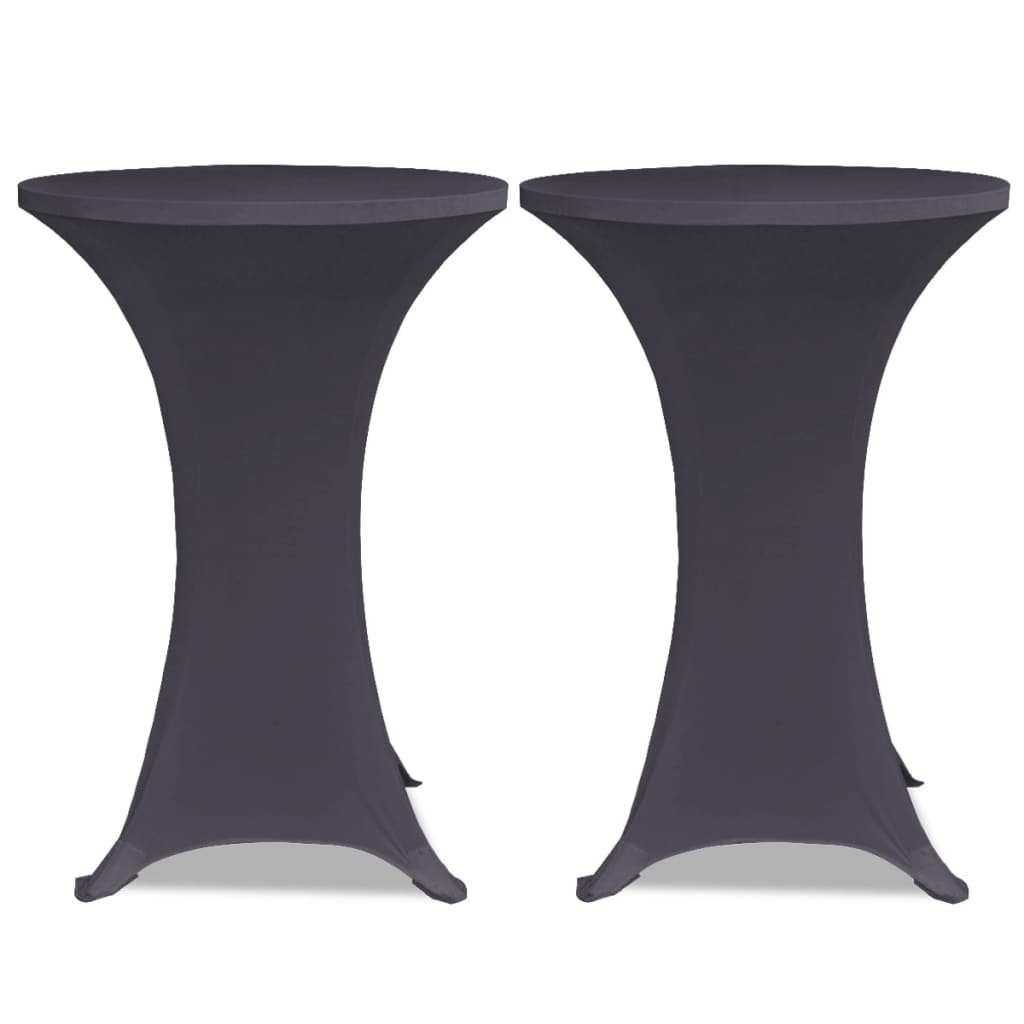 vidaXL Stretch Table Cover 2 pcs 60 cm Anthracite