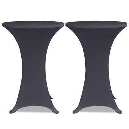 vidaXL Stretch Table Cover 2 pcs 60 cm Anthracite