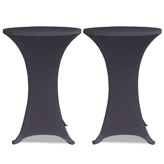 vidaXL Stretch Table Cover 2 pcs 60 cm Anthracite