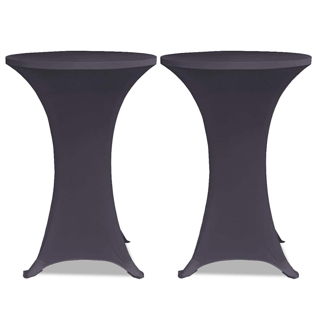 131428 vidaXL Stretch Table Cover 2 pcs 60 cm Anthracite