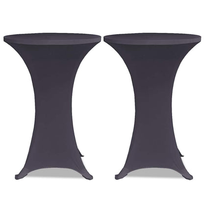 131428 vidaXL Stretch Table Cover 2 pcs 60 cm Anthracite