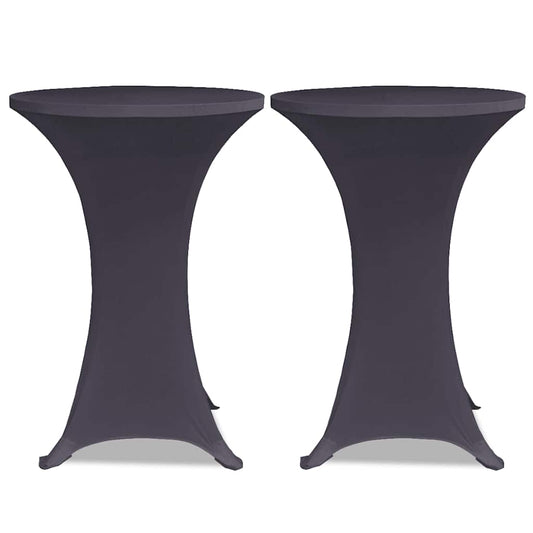 131428 vidaXL Stretch Table Cover 2 pcs 60 cm Anthracite