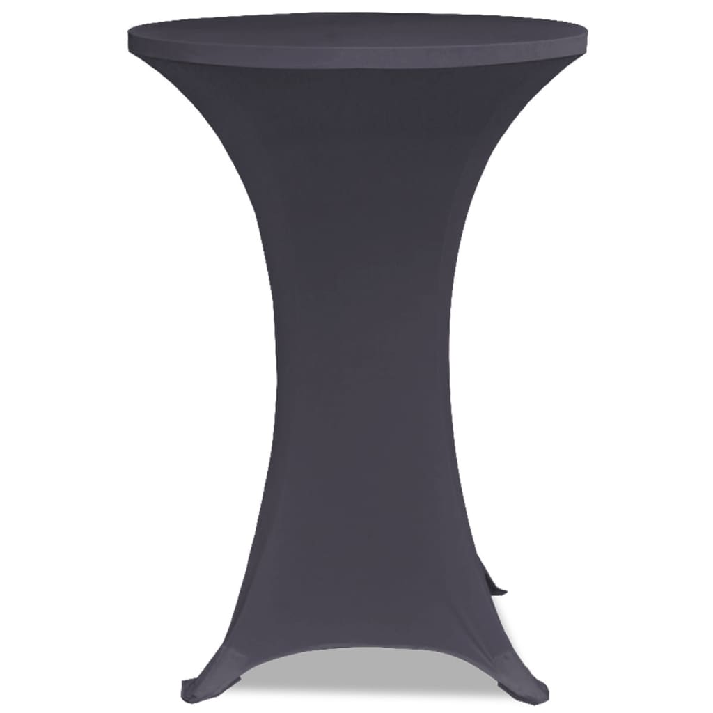 vidaXL Stretch Table Cover 2 pcs 60 cm Anthracite