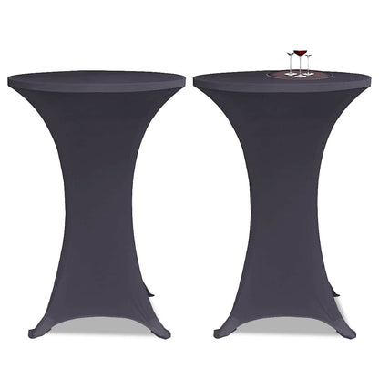 131428 vidaXL Stretch Table Cover 2 pcs 60 cm Anthracite