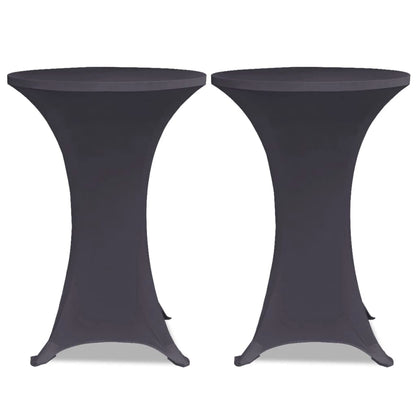 vidaXL Stretch Table Cover 2 pcs 70 cm Anthracite