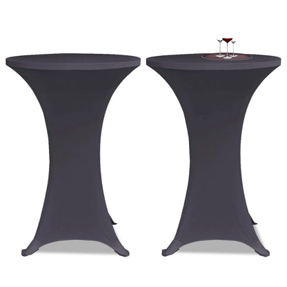 vidaXL Stretch Table Cover 2 pcs 70 cm Anthracite