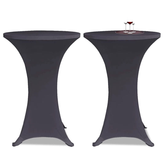 vidaXL Stretch Table Cover 2 pcs 70 cm Anthracite