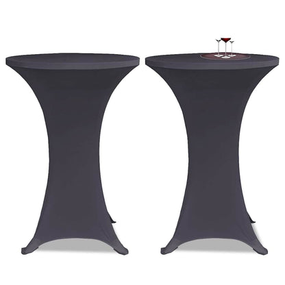 131429 vidaXL Stretch Table Cover 2 pcs 70 cm Anthracite